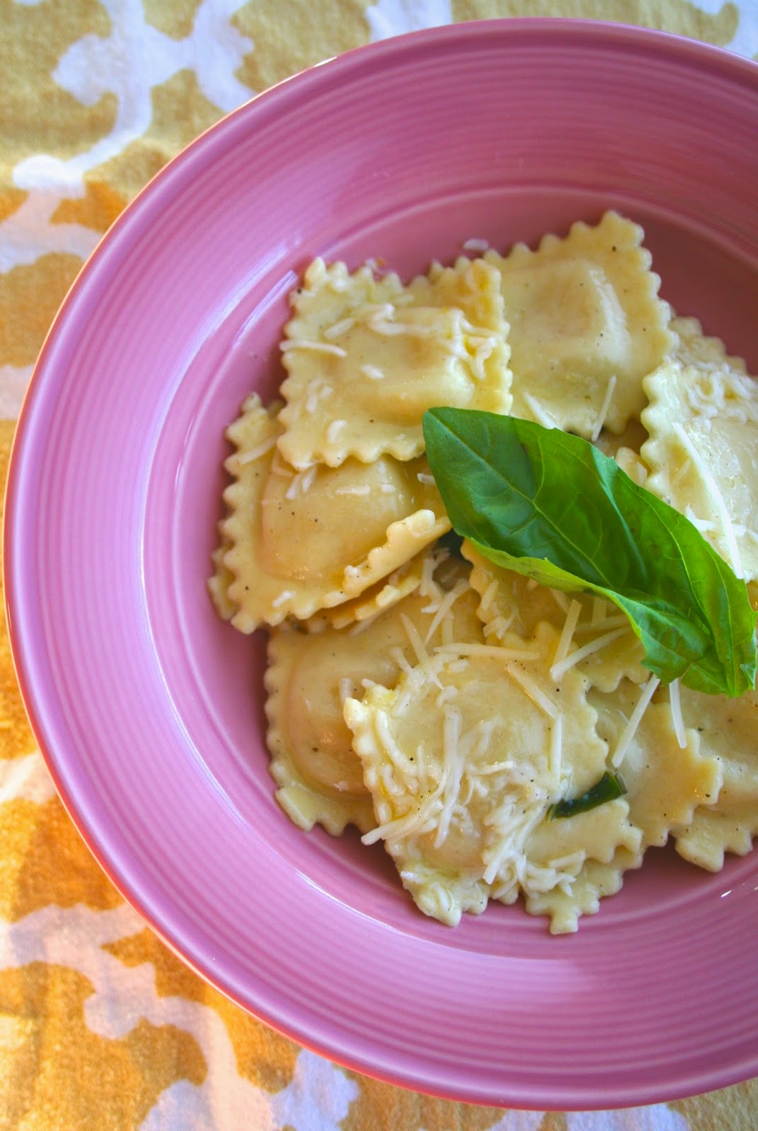 Cheese Ravioli with Lemon Basil Butter Sauce