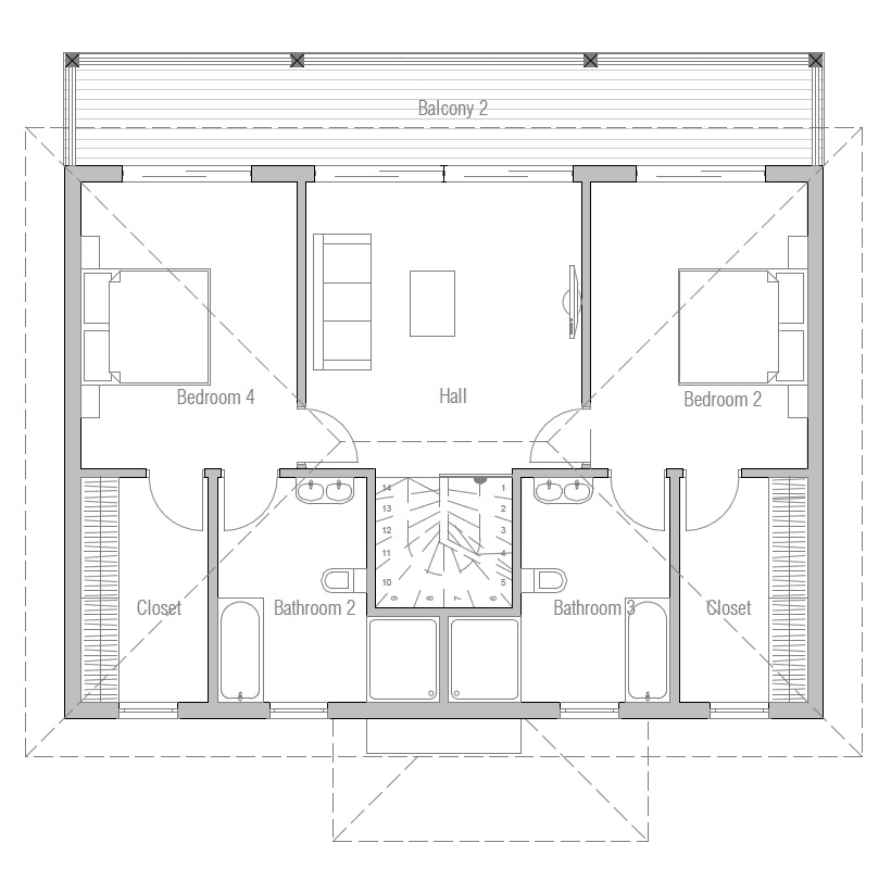 Contemporary House Plans Small Modern House CH175