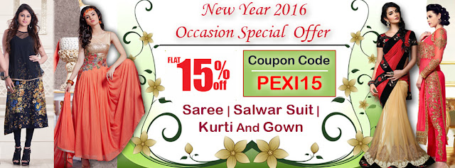 New Year 2016 special occasion dresses salwar suits kurtis lehengas gowns online with discount offer sale at pavitraa.in