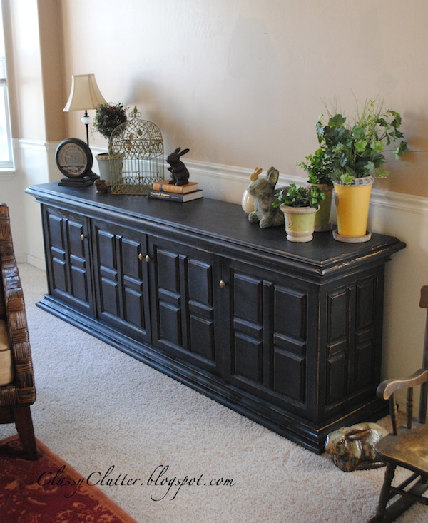 Clic Black Console Makeover Cly Clutter My Mother In Law Bought It From Me Before I Even Finished Think Looks Fab Her Living Room Like