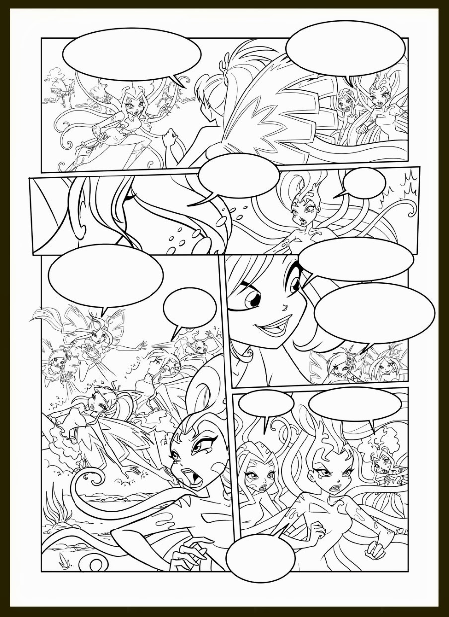 Winx Club Shines: Colorear: ¡Imágenes para colorear Winx Club Sirenix!