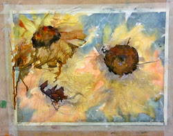 tissue paper watercolor painting texture sunflower sunflowers