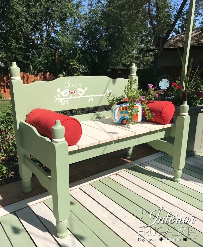 Relaxing Outdoor Headboard Bench, How To Make A Bench From Bed Headboard