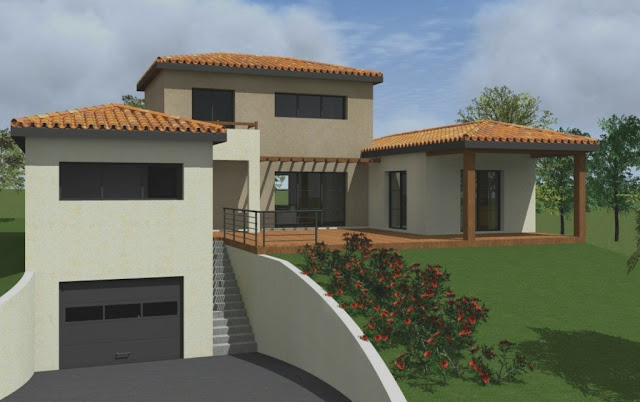 Desain Rumah di Lahan Miring Desain Rumah di Lahan Miring
