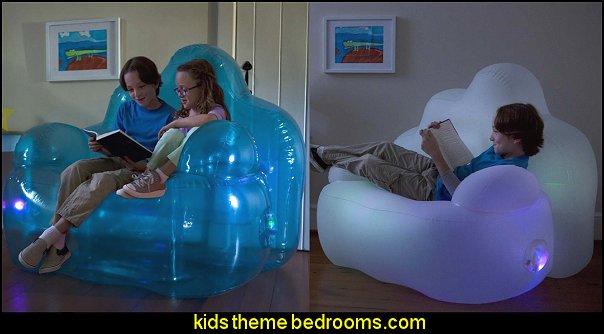Clouds Light-Up Inflatable Chairs cloud theme decorating ideas - clouds wall murals - cloud wall decals - cloud decorations - cloud wallpaper - sky wall murals - cloud wall stickers - clouds bedding - clouds duvet covers - Sky themed bedrooms Clouds Light-Up Inflatable Chairs