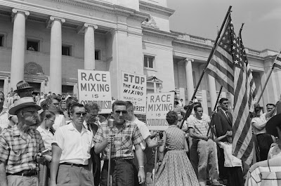 Racist pro-segregation protesters