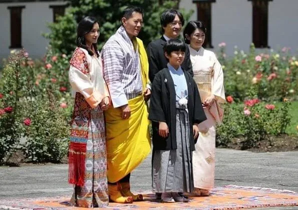 Crown Princess Kiko  and Prince Hisahito met King Jigme Khesar Namgyel, Queen Jetsun Pema and Gyalsey