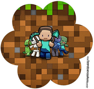 Toppers o Etiquetas de Minecraft para imprimir gratis. Toppers o Etiquetas de Minecraft para imprimir gratis.