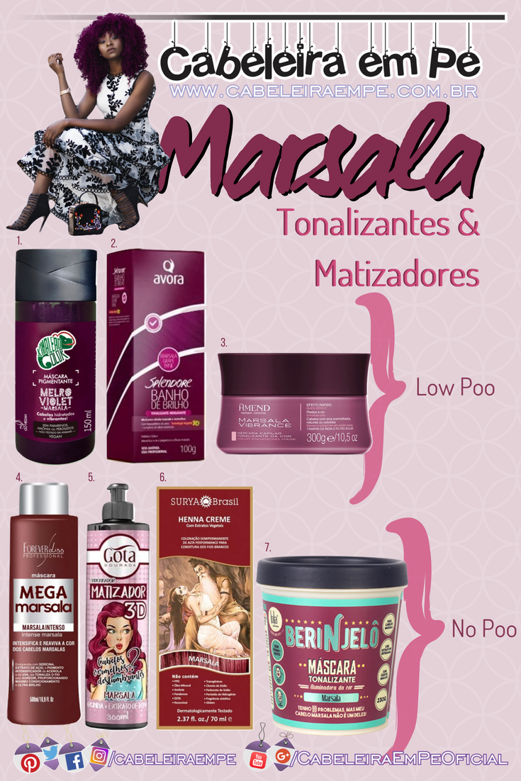 Marcas De Matizadores E Tonalizantes Marsala No Poo E Low Poo