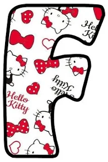 Abecedario Hello Kitty en Rojo. Hello Kitty in Red Alphabet.