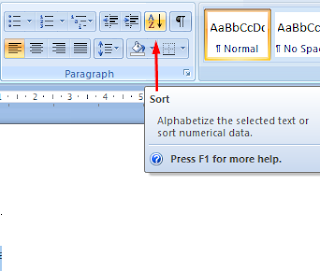 Mengurutkan Abjad di Microsoft Word
