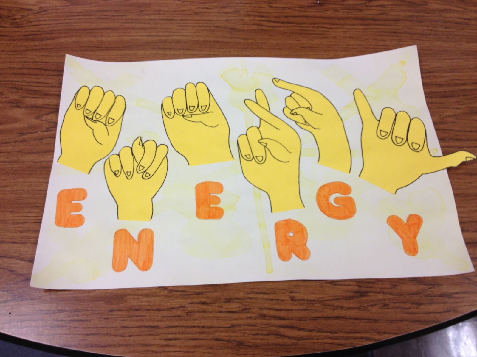 Bits and Pieces of Middle School Sign Language Art Project