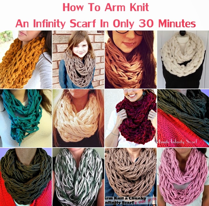 How To Arm Knit An Infinity Scarf In Only 30 Minutes