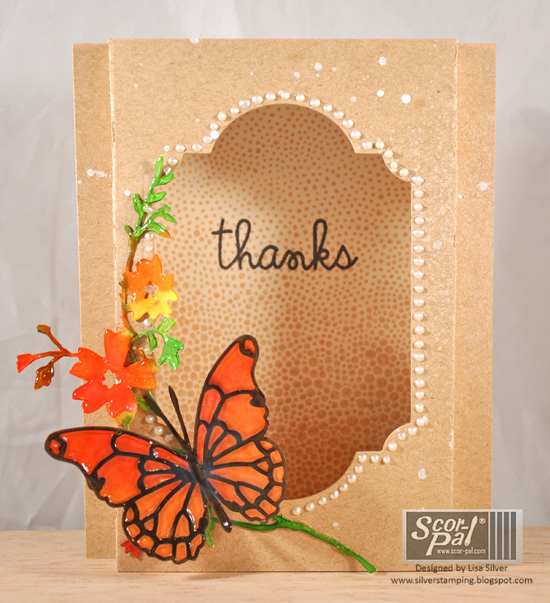 Silver Stamping ScorPal Tutorial Shadow Box Card