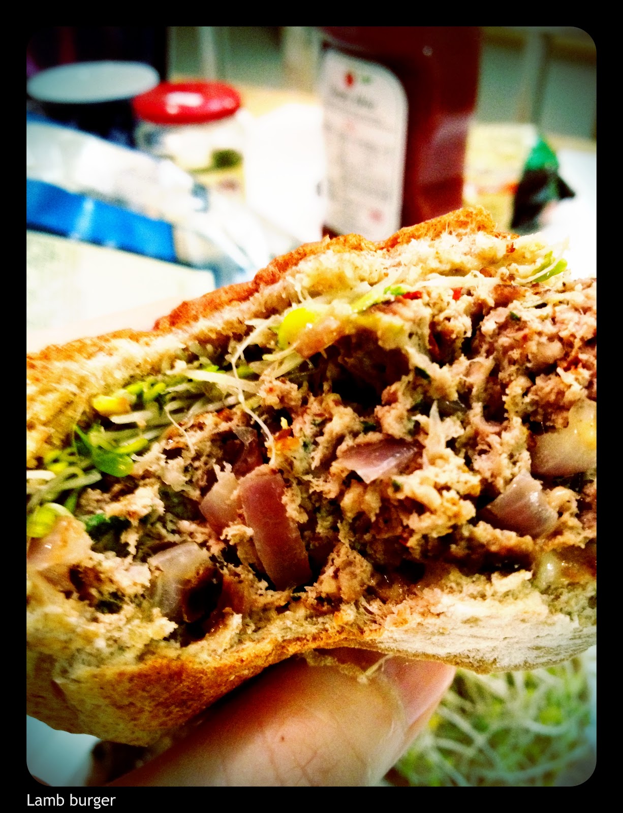 MD cooks for two Ultimate Lamb Burger