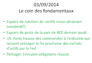 actualités économiques et boursières 03/09/2014