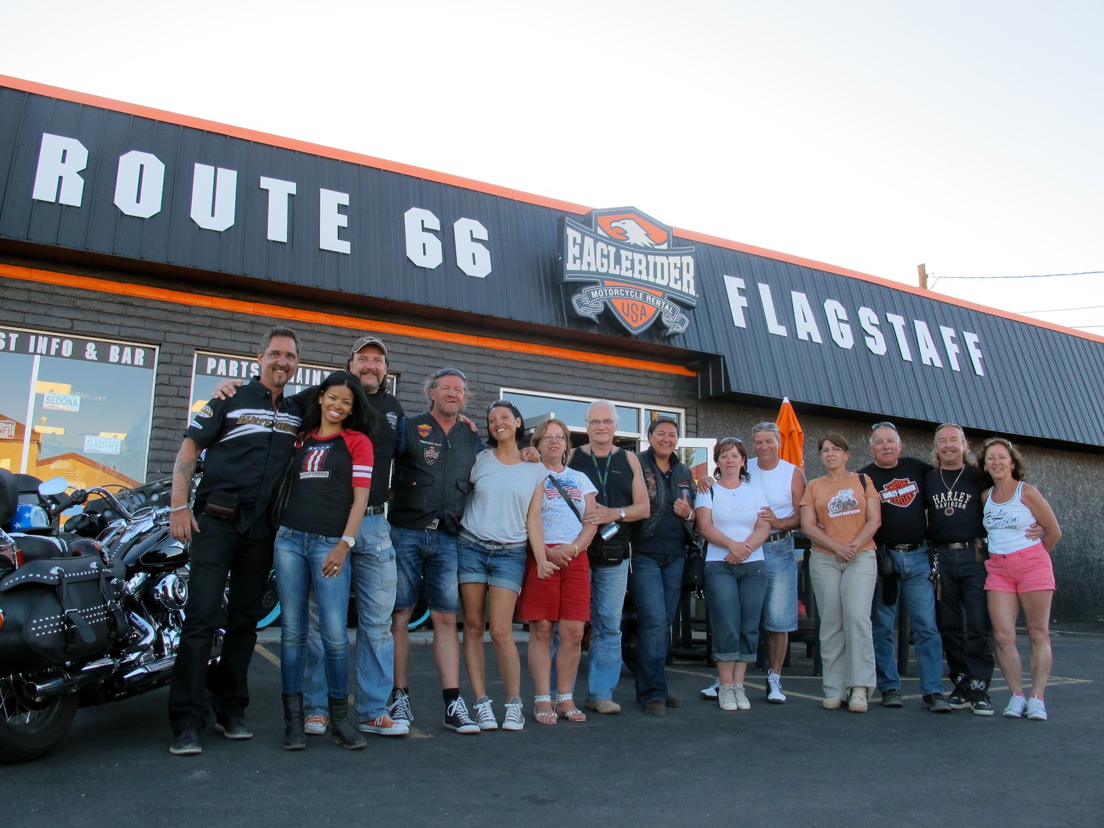 Our 2012 SouthWest Bike trip Arriving in the Shop in Flagstaff AZ