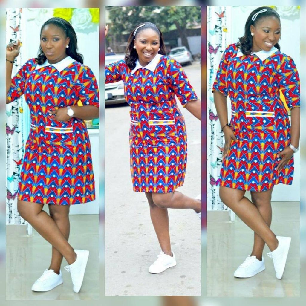 20 pictures of the Latest trendy Ankara and Sneakers style Fashenista