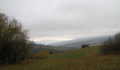 Widok na dolinę wsi Bartne.