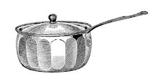 cooking sauce pan antique illustration printable image