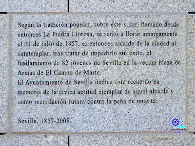 Sevilla - Lápida conmemorativa de la Piedra Llorosa