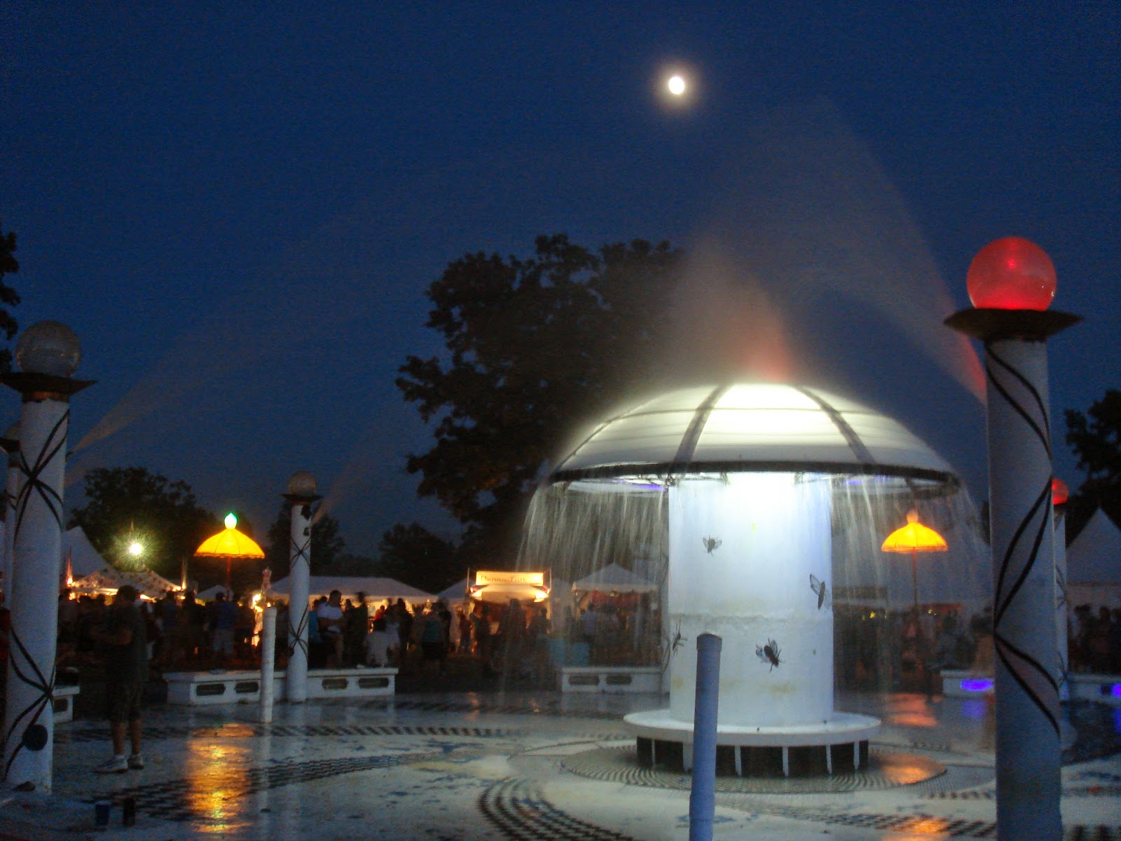 Bonnaroo Fountain at Night 2008
