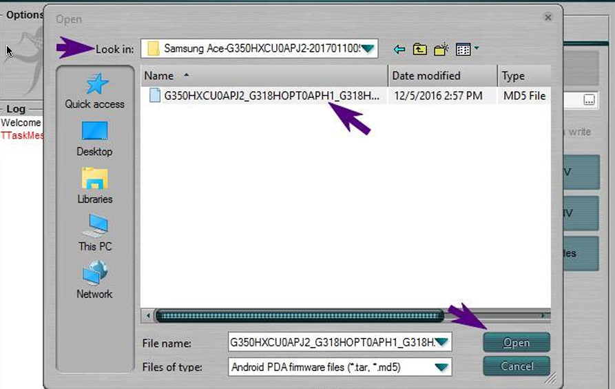 Convert Samsung Firmware to Octoplus Format -Choose Samsung Firmware