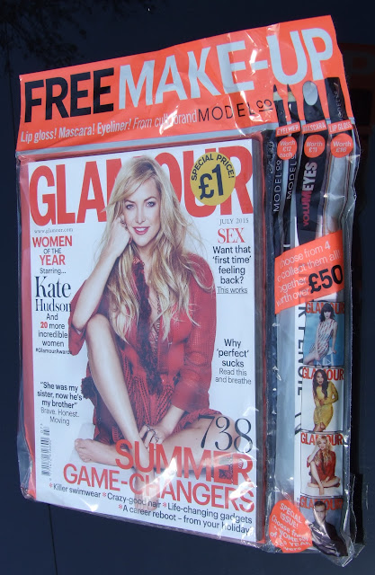 july 2015 magazine freebies red, instyle, glamour, marie claire, elemis, ren, nails inc, malin + goetz 