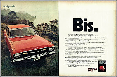 propaganda  Dodge Dart Coupê - 1970, Dodge Dart 1971, chrysler anos 70, carro antigo chrysler, anos 70, década de 70, propaganda anos 70, Oswaldo Hernandez,