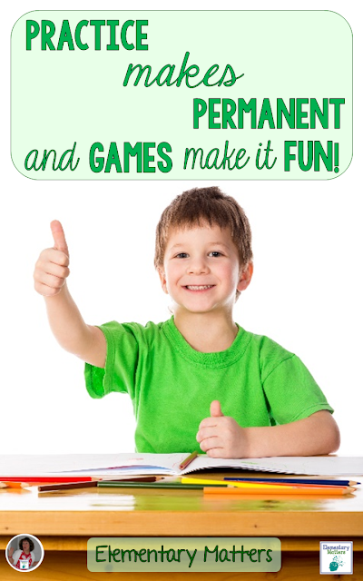 Practice Makes Permanent and Games Make it Fun! Sometimes kids just need to drill something until they've got it. This blog post describes a fun game that makes practice more fun! (Plus a freebie!)