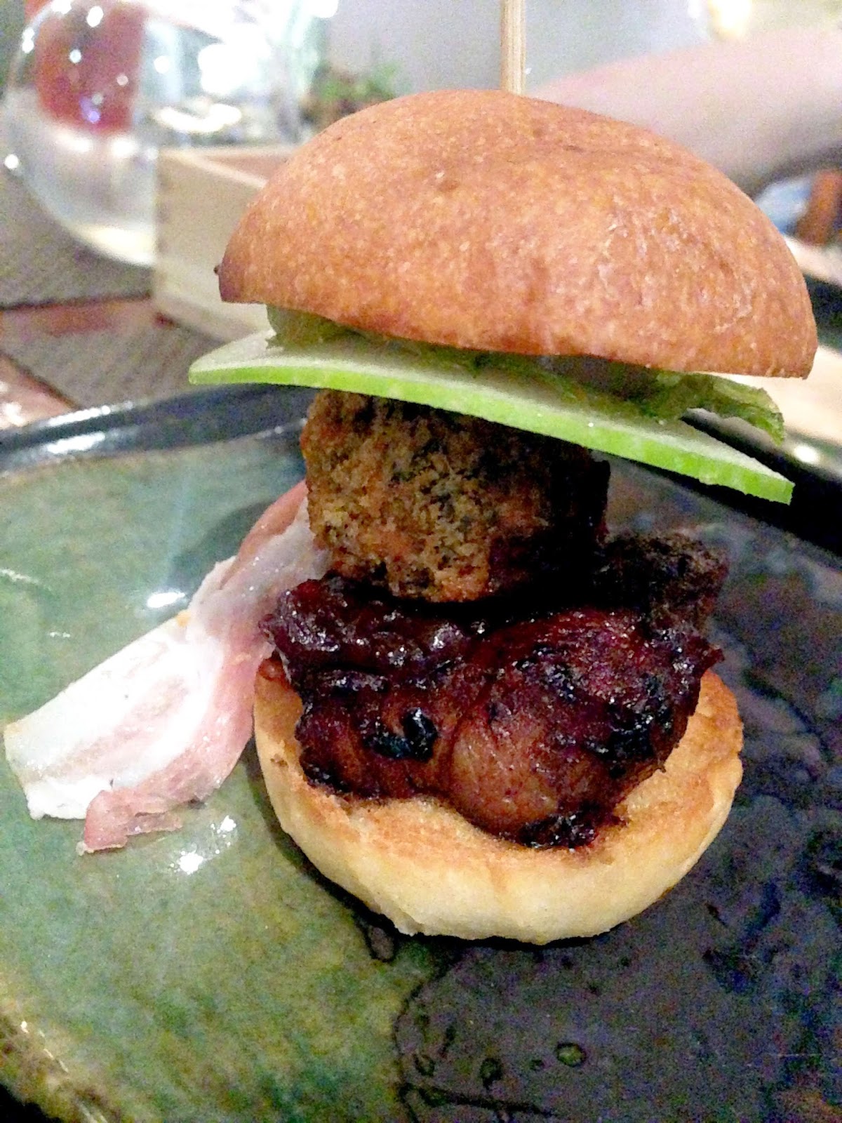 Stitch & Bear - Fade Street Social - Bacon & cabbage burger