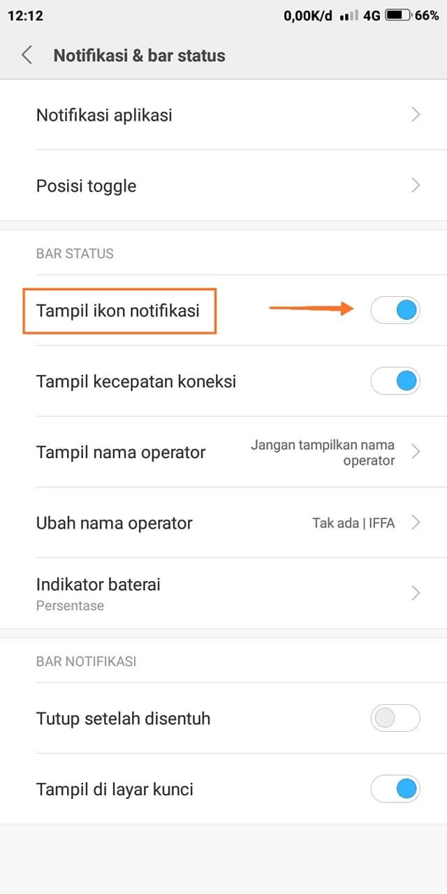 Cara Menampilkan Notifikasi Status Bar Hp Xiaomi Redmi 6a Fauzil Blog 001
