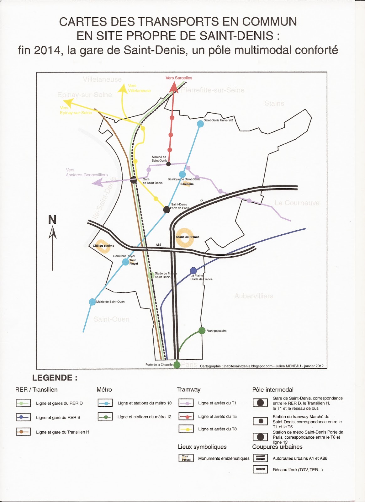 J'habite à SaintDenis Cartes des transports en commun de SaintDenis