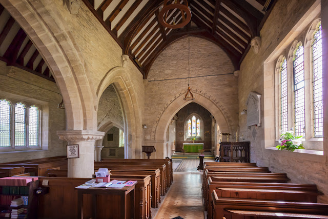 The interior of the church at Asthall village in the Cotswolds by Martyn Ferry Photography 