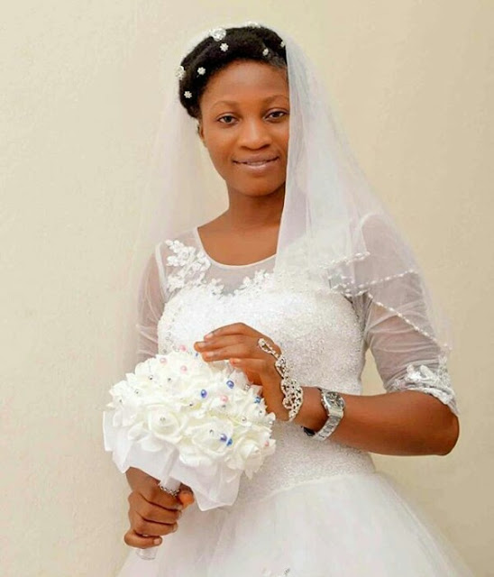  Photos: Meet pretty Nigerian bride who wore absolutely no makeup or jewelery on her wedding day