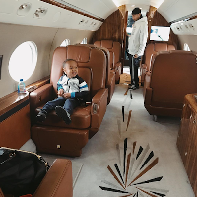 1j Kylie Jenner and Tyga fly in style