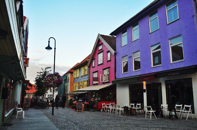 Ovre Holmegate colorful street stavanger norway