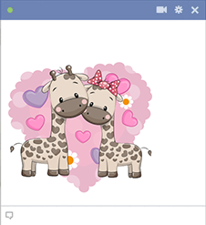Love giraffes sticker