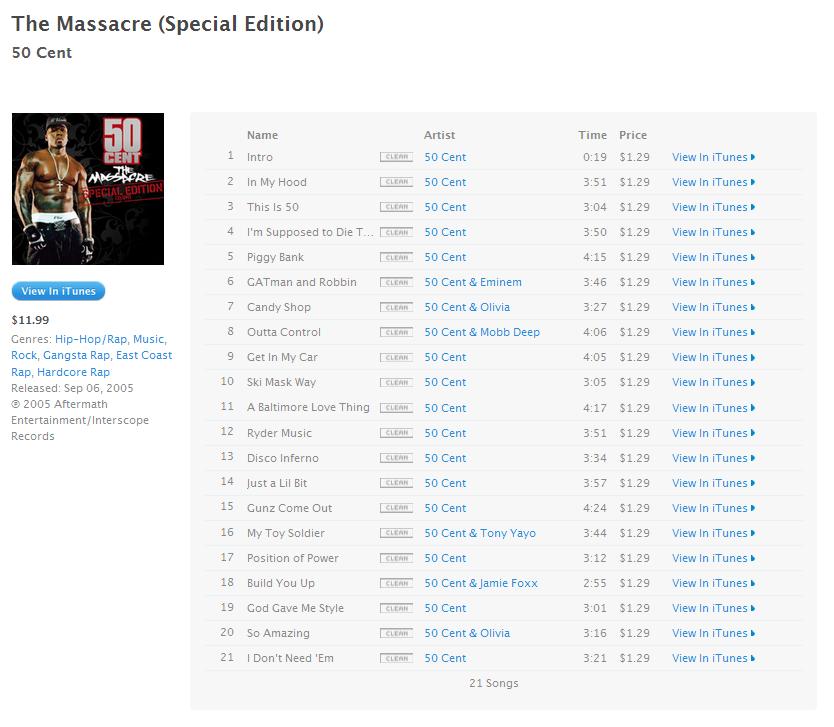 50 Cent The Massacre Special Edition - UMD Sony PSP - Jeu Seul