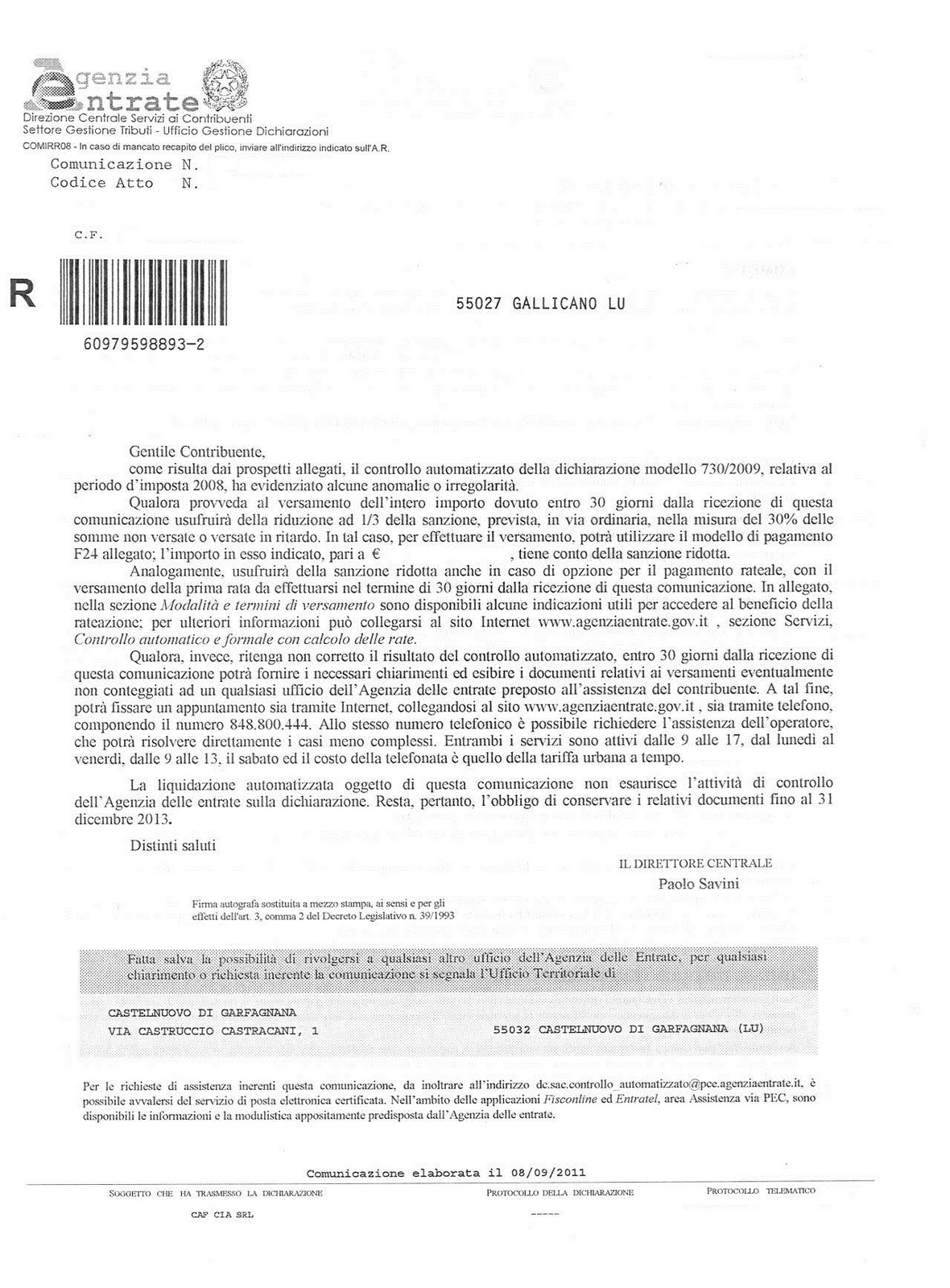 AVVISI BONARI AGENZIA ENTRATE SCARICA