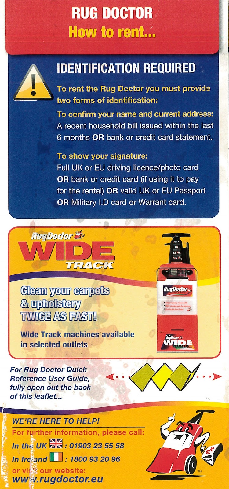 Rug Doctor Rental Brochure