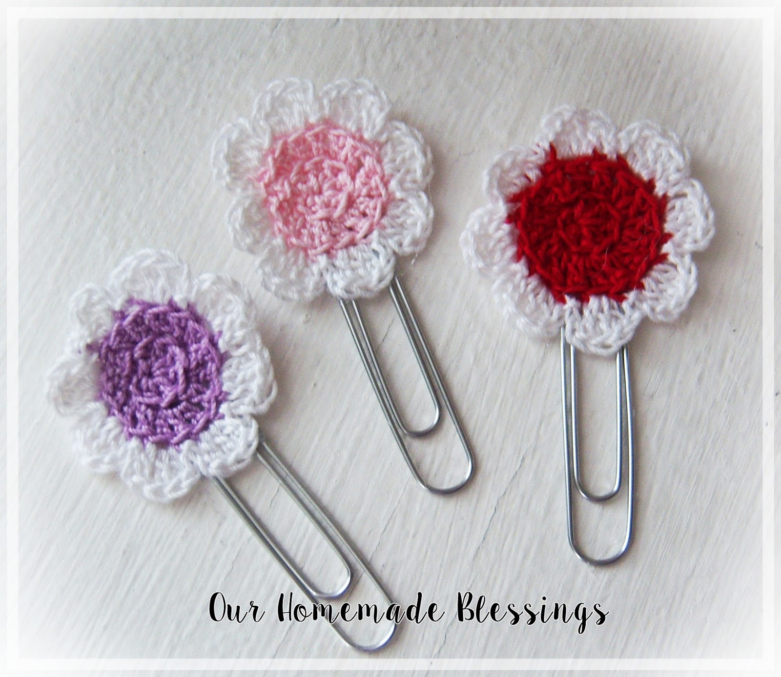 Crochet Flower Bookmarks