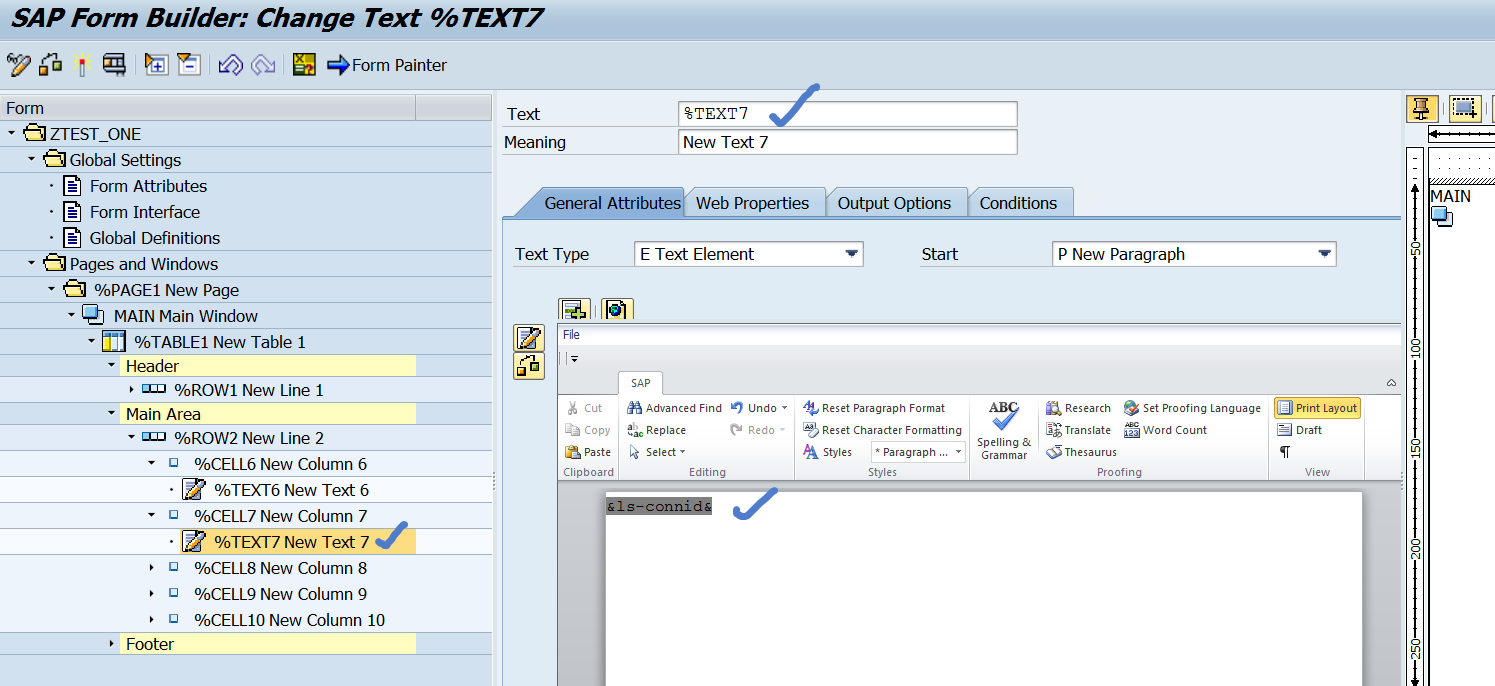 TECHSAP : 9. Smartform : Designing a table in smartform