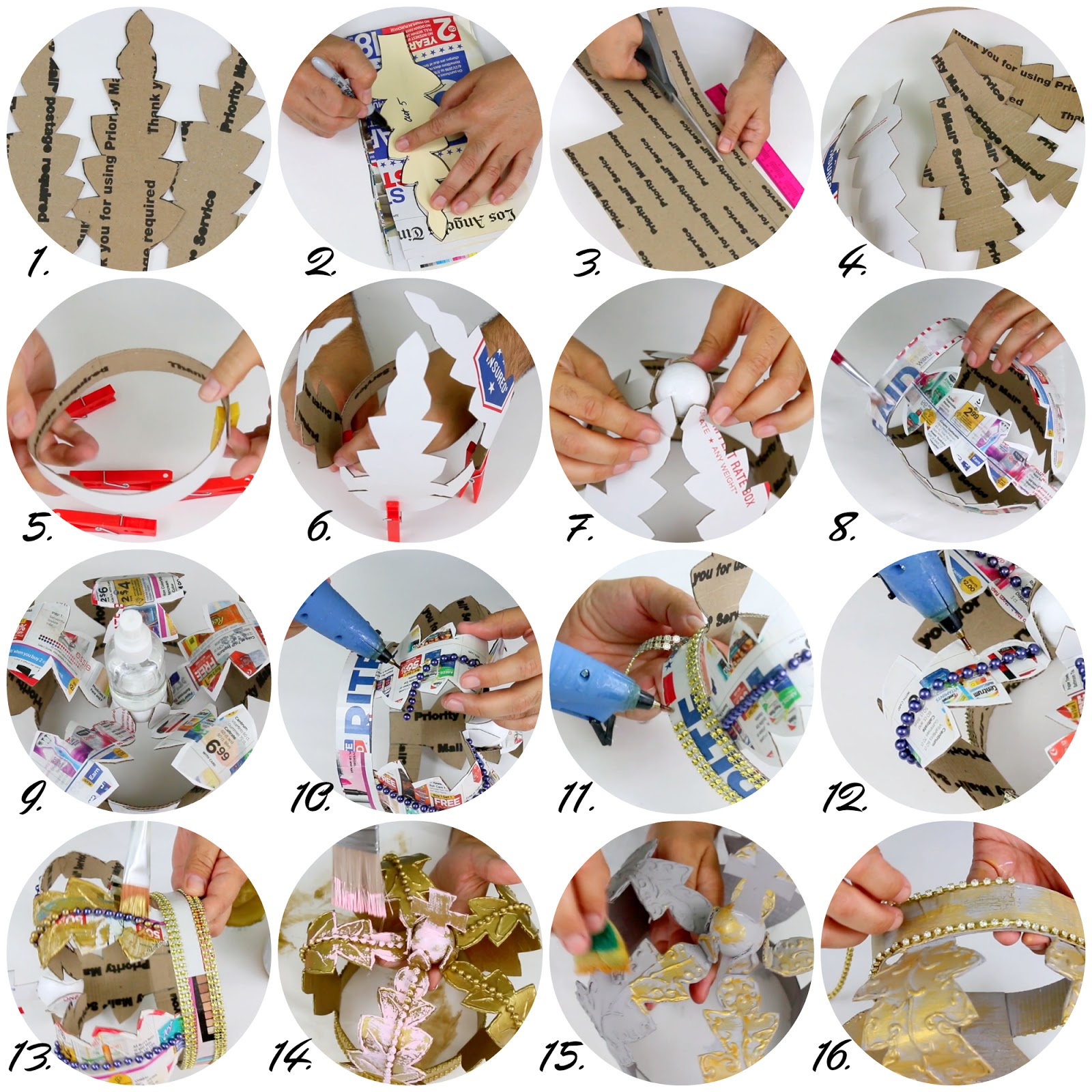 Mark Montano Cardboard Crowns DIY