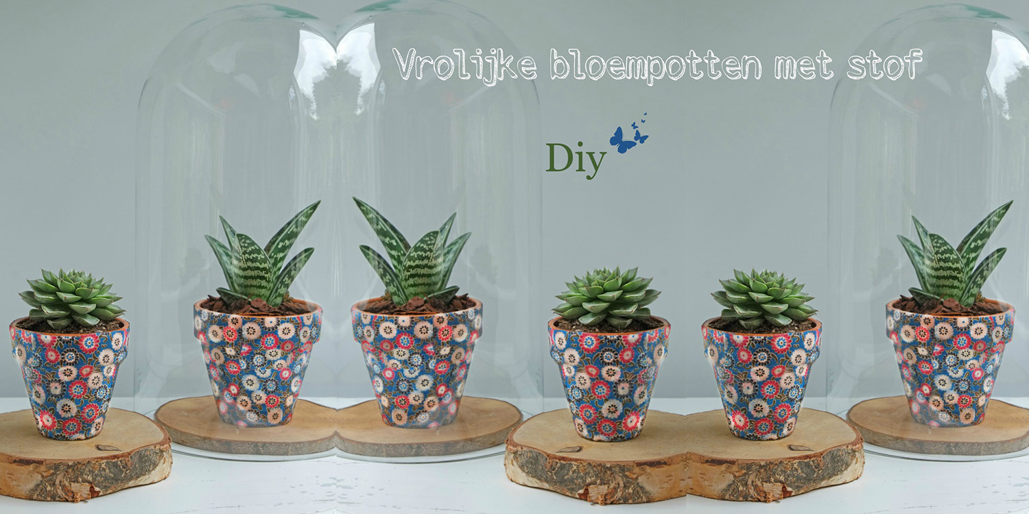 pin Tom Audreath bad Vrolijke bloempotten met stof - Diy decoratie Mod Podge. – ElsaRblog