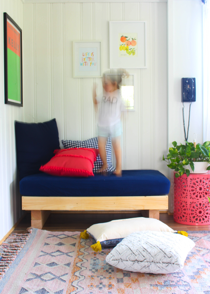 daybed in playroom