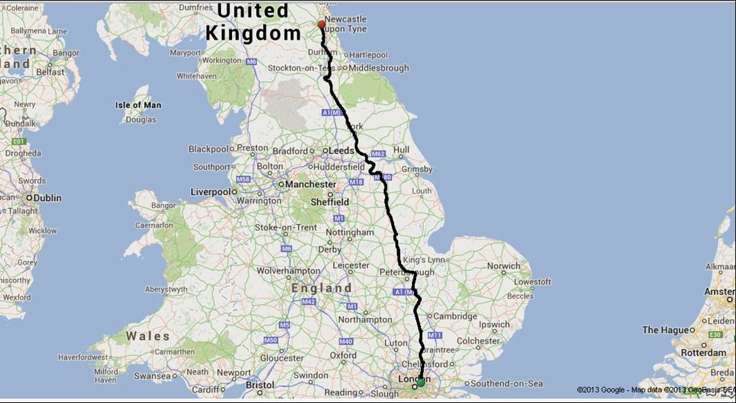 Through hell on 2 wheels London to Newcastle in 24 hours