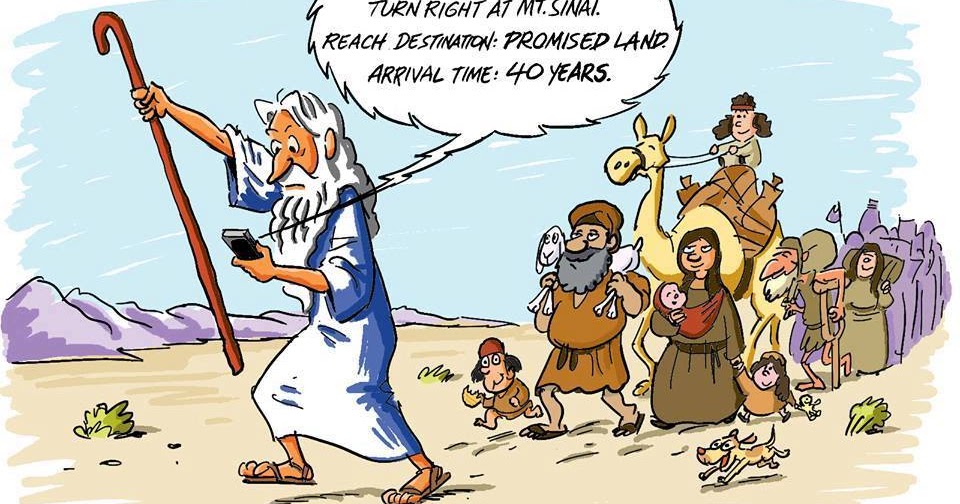 Moses SatNav Cartoon ~ irReligious.oRg