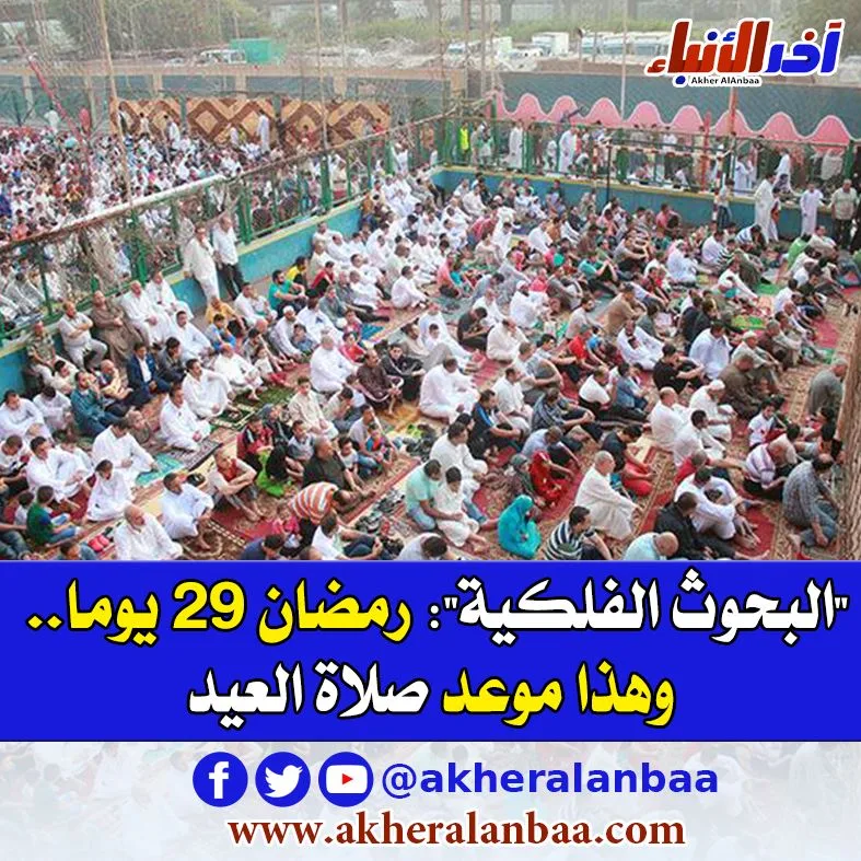 موعد صلاة العيد في القاهرة والجيزة 2019