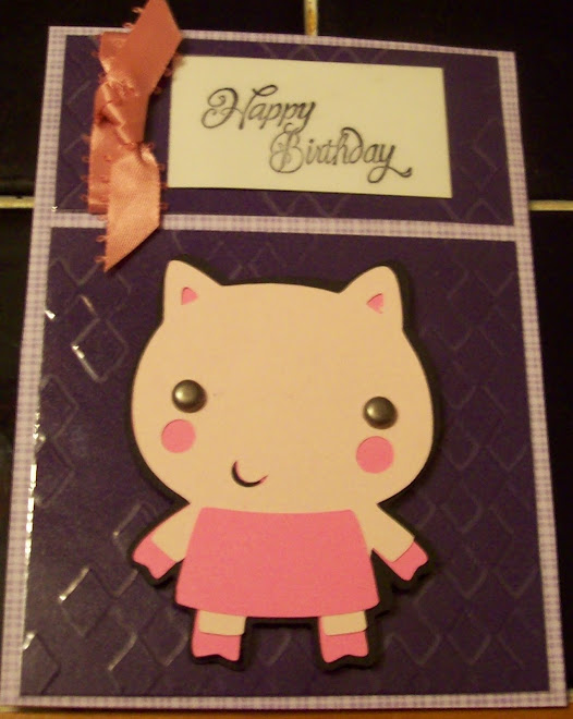 Purple and pink girl's card!